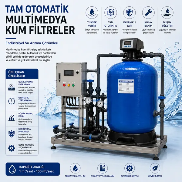 TAM OTOMATİK MULTİMEDYA KUM FİLTRELER